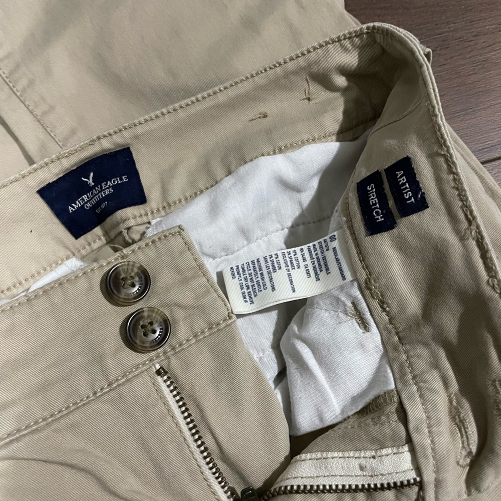 size 00 american eagle artist tan pants